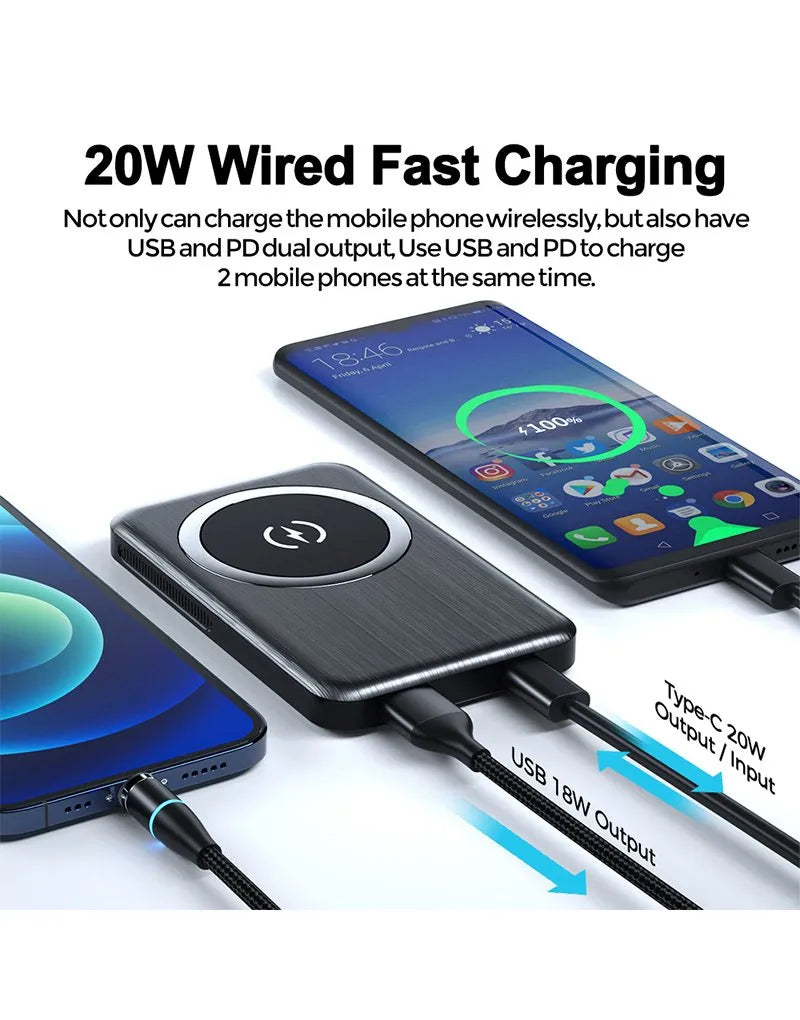 Power Bank 10000 mAh Magnetic Wireless